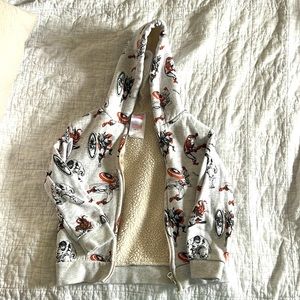Sherpa zip up hoodie size 5t